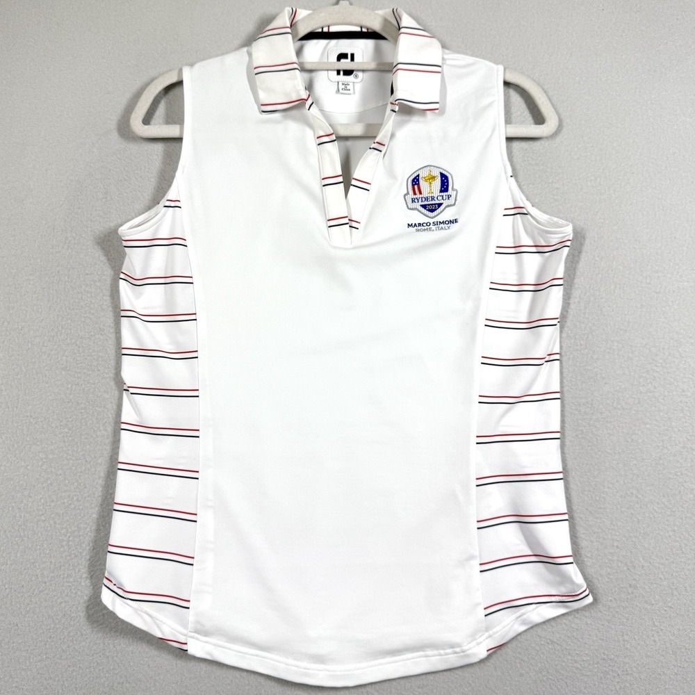 Footjoy Ryder Cup Polo Shirt Women Small Marco Simone Rome Italy 2023 Sleeveless
